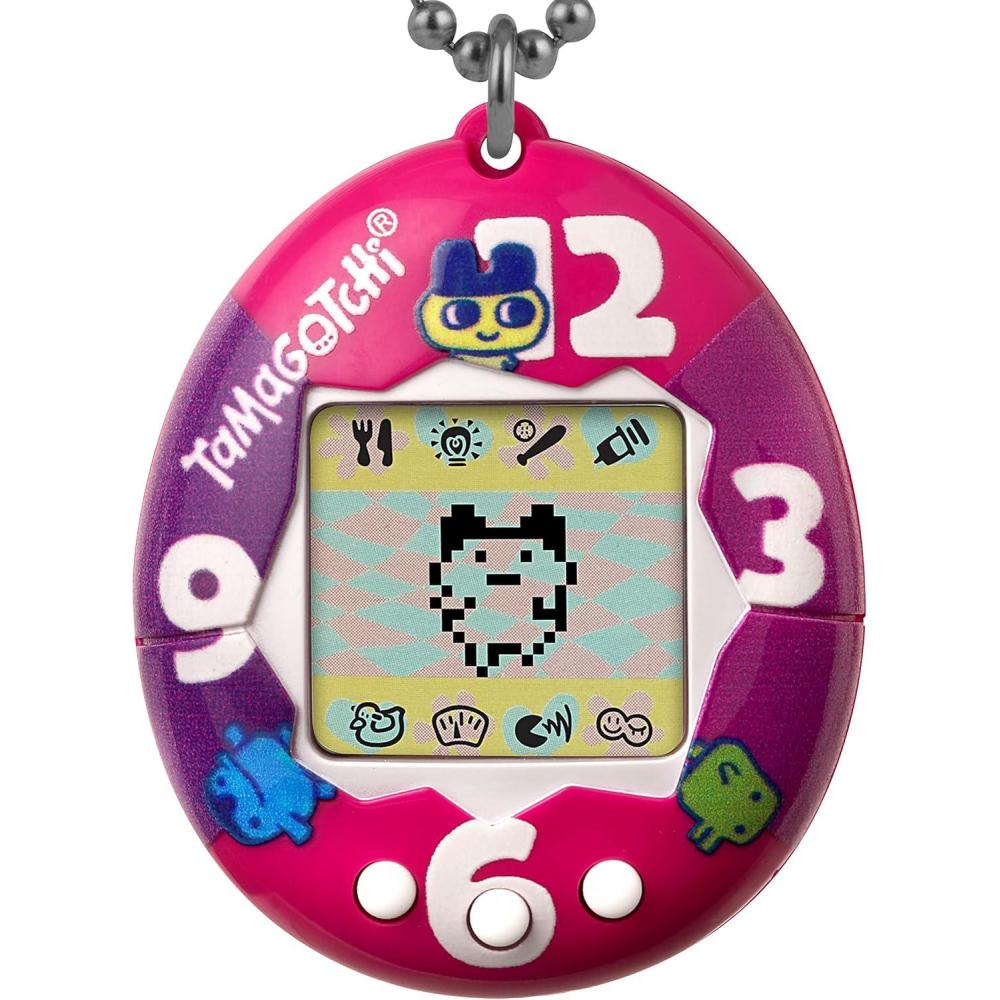 imageTamagotchi Original  PinkYellowPurplepink Clock
