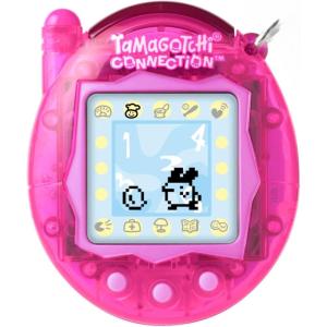 TAMAGOTCHI Bandai Electronic Pet Toy Translucent Digital Pink Shell with Infrared Link(Translucent Pink)
